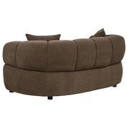 Casarin Fabric 3-Piece Channel-Back Sofa Set Brown - 511251-S3