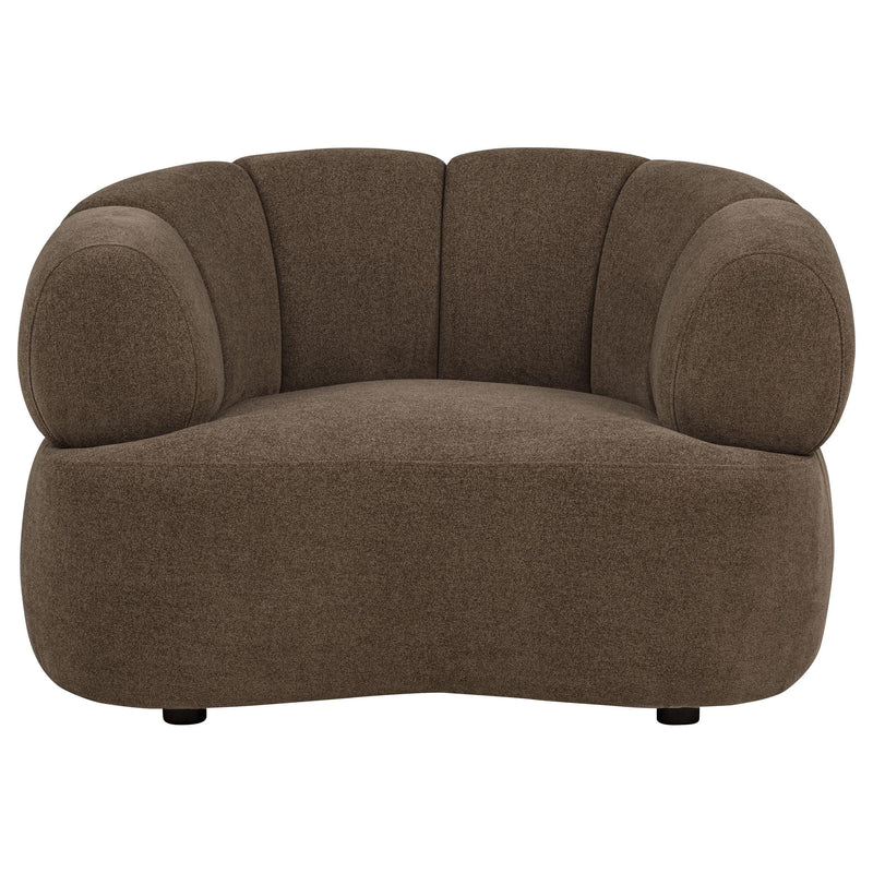 Casarin Fabric Channel-Back Accent Chair Brown - 511253