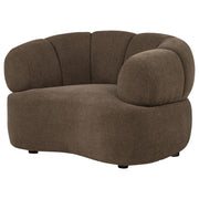 Casarin Fabric Channel-Back Accent Chair Brown - 511253
