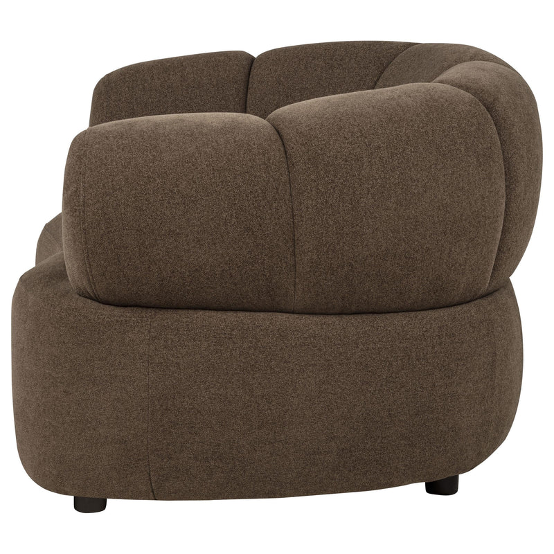 Casarin Fabric Channel-Back Accent Chair Brown - 511253