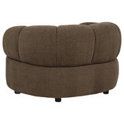 Casarin Fabric Channel-Back Accent Chair Brown - 511253