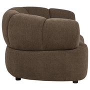 Casarin Fabric Channel-Back Accent Chair Brown - 511253