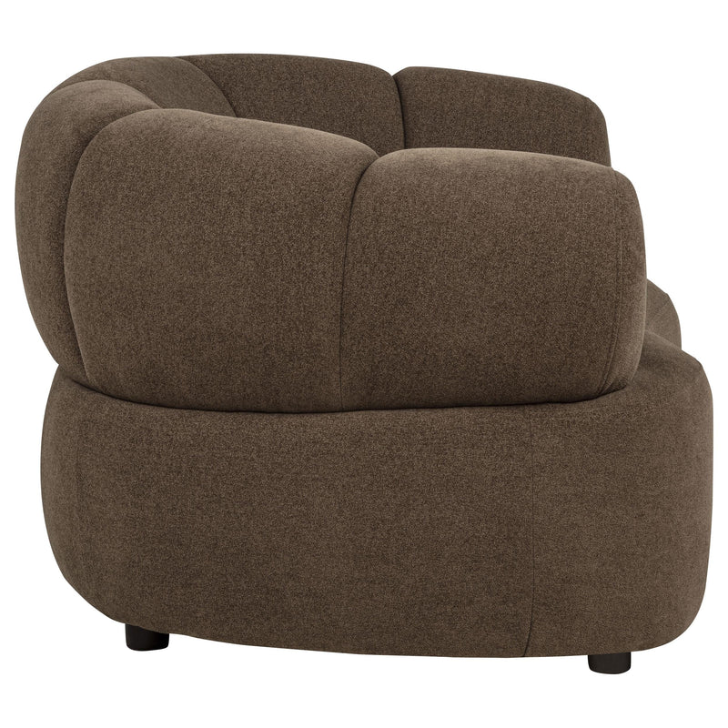 Casarin Fabric Channel-Back Accent Chair Brown - 511253
