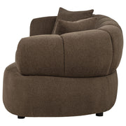 Casarin Fabric Channel-Back Loveseat Brown - 511252