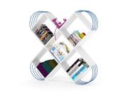 Case Bookcase in White - Blue - 711-CAS-BC-RF170406