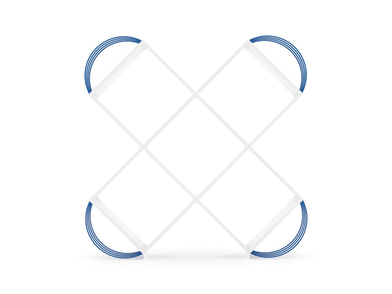 Case Bookcase in White - Blue - 711-CAS-BC-RF170406
