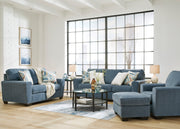 Cashton Blue Living Room Set - Lara FurnitureLiving Room Set