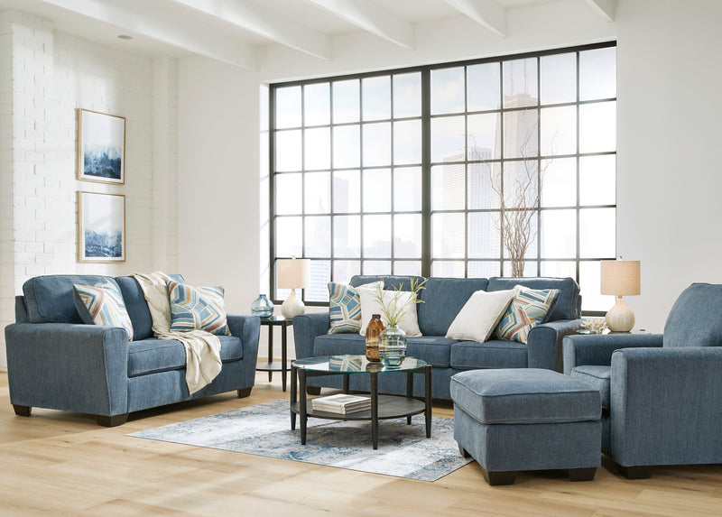 Cashton Blue Living Room Set - Lara FurnitureLiving Room Set