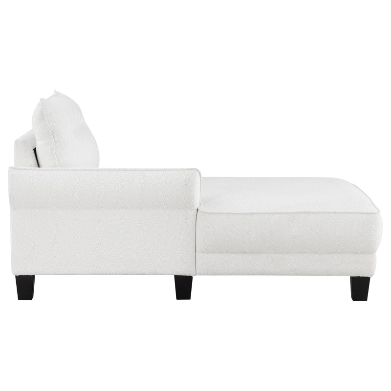 Caspian Upholstered Curved Arm Chaise Sectional Sofa White - 509550