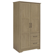 Cassara 2-door Bedroom Wardrobe Storage Cabinet Armoire Latte - 950446
