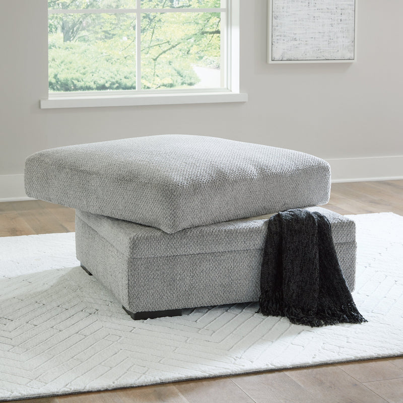 Casselbury Cement 2-Piece Sectional with Ottoman from Ashley - Lara Furniture