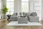 Casselbury Cement 2-Piece Sectional with Ottoman from Ashley - Lara Furniture