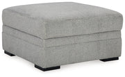 Casselbury Cement 2-Piece Sectional with Ottoman from Ashley - Lara Furniture