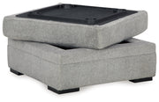 Casselbury Cement 2-Piece Sectional with Ottoman from Ashley - Lara Furniture
