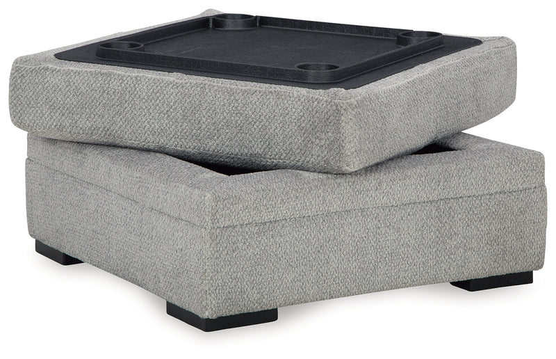 Casselbury Cement 2-Piece Sectional with Ottoman from Ashley - Lara Furniture