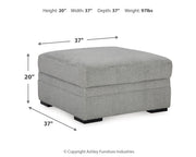 Casselbury Cement 2-Piece Sectional with Ottoman from Ashley - Lara Furniture