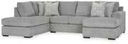 Casselbury Cement 2-Piece Sectional with Ottoman from Ashley - Lara Furniture