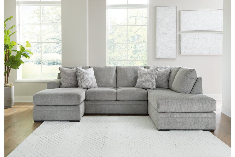 Casselbury Cement 2 - Piece RAF Chaise Sectional - Lara FurnitureSectional