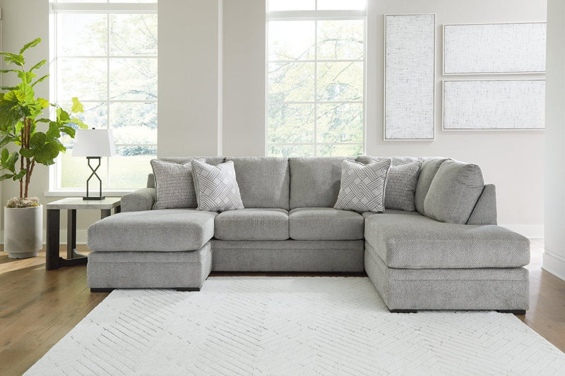 Casselbury Cement 2 - Piece RAF Chaise Sectional - Lara FurnitureSectional