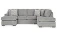 Casselbury Cement 2 - Piece RAF Chaise Sectional - Gate FurnitureSectional