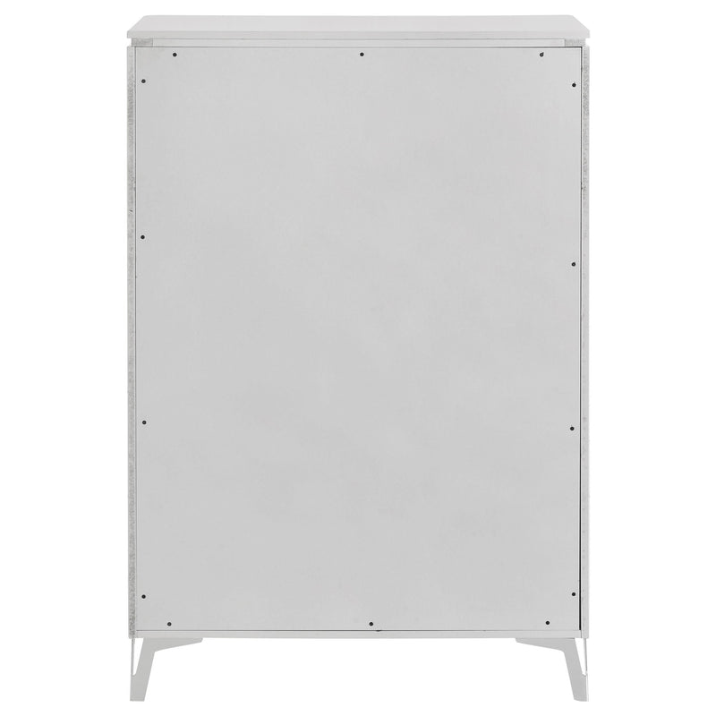 Cassia 5-drawer Bedroom Chest of Drawers White High Gloss - 215795