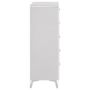 Cassia 5-drawer Bedroom Chest of Drawers White High Gloss - 215795