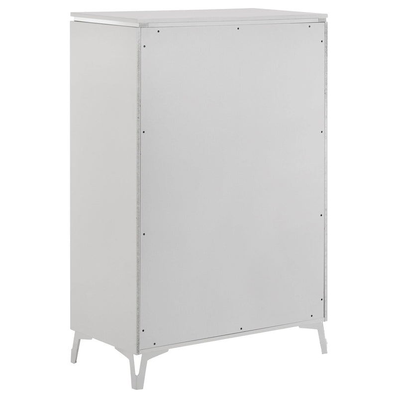 Cassia 5-piece Queen LED Bedroom Set White High Gloss - 215791Q-S5
