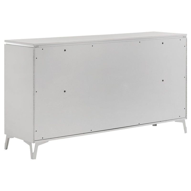 Cassia 6-drawer Bedroom Dresser Cabinet White High Gloss - 215793