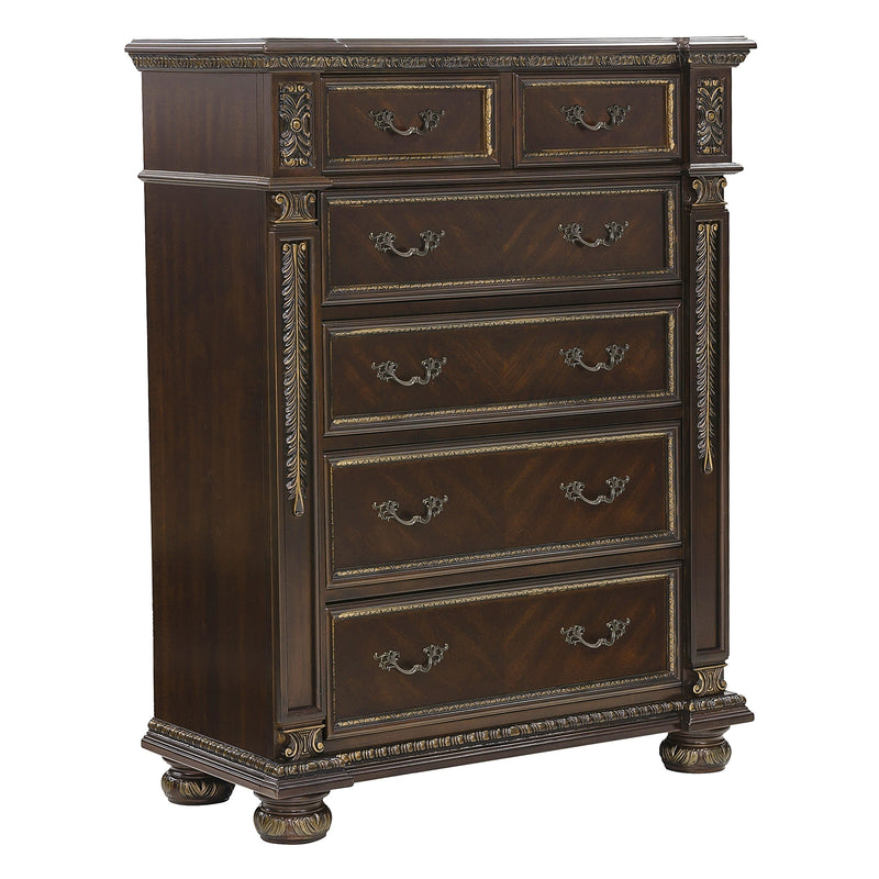 Catalonia Cherry Poster Bedroom Set - Lara FurnitureBedroom Set