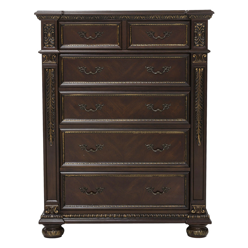 Catalonia Cherry Poster Bedroom Set - Lara FurnitureBedroom Set