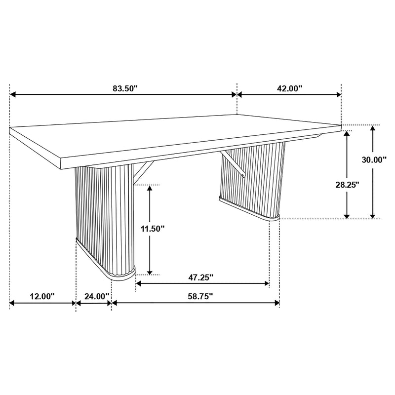 Catherine 5-piece Rectangular Dining Table Set Black - 106251-S5