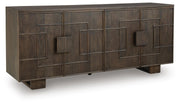 Cato Dark Brown Accent Cabinet - A4000682