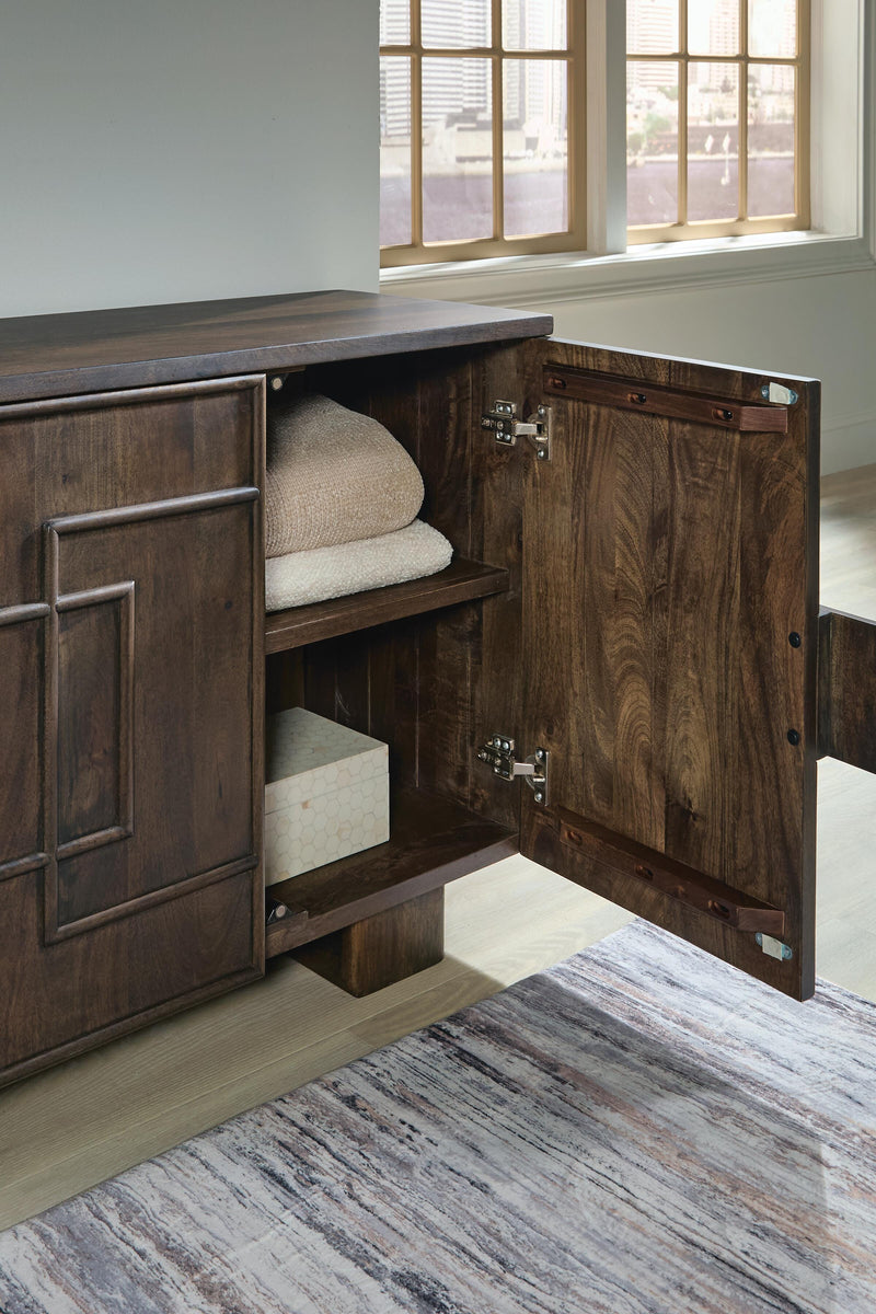 Cato Dark Brown Accent Cabinet - A4000682