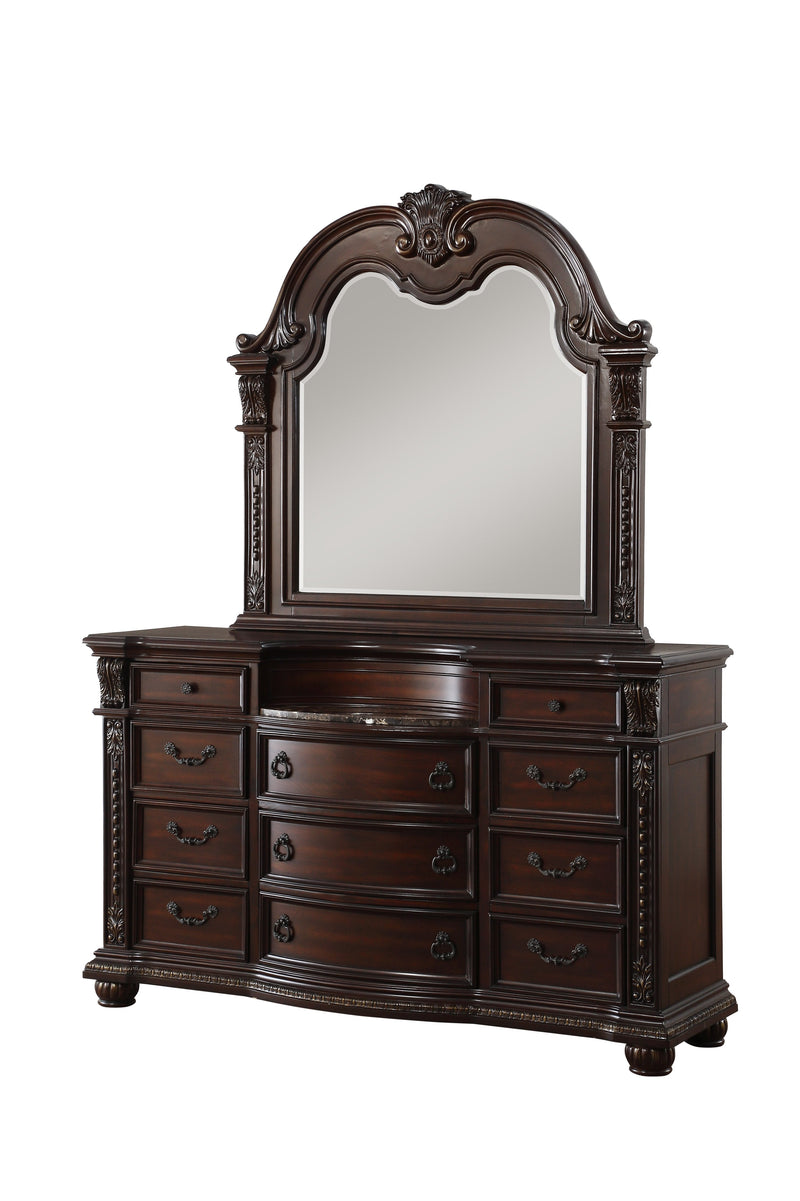 Cavalier Brown Mirror - Lara FurnitureMirror