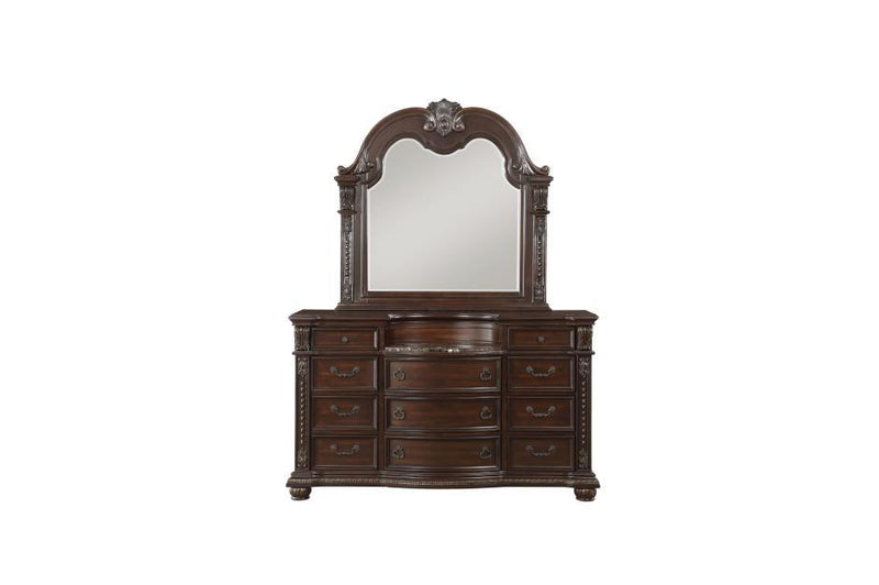 Cavalier Brown Mirror - Lara FurnitureMirror