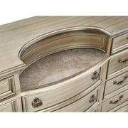 Cavalier Silver Upholstered Sleigh Bedroom Set - Lara FurnitureBedroom Set