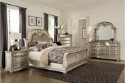 Cavalier Silver Upholstered Sleigh Bedroom Set - Lara FurnitureBedroom Set