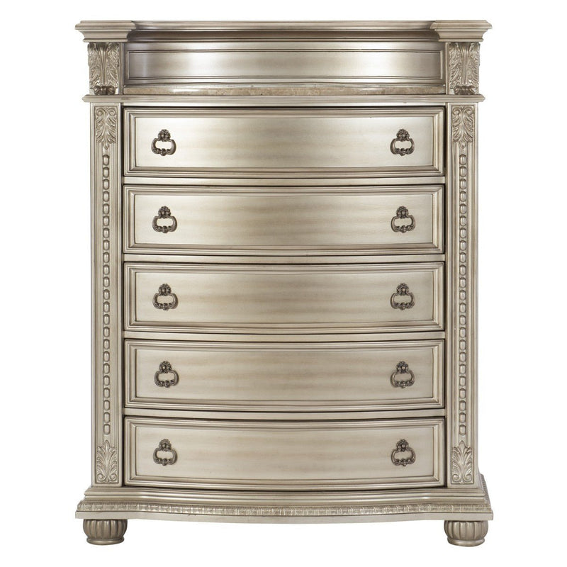 Cavalier Silver Upholstered Sleigh Bedroom Set - Lara FurnitureBedroom Set