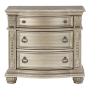 Cavalier Silver Upholstered Sleigh Bedroom Set - Lara FurnitureBedroom Set