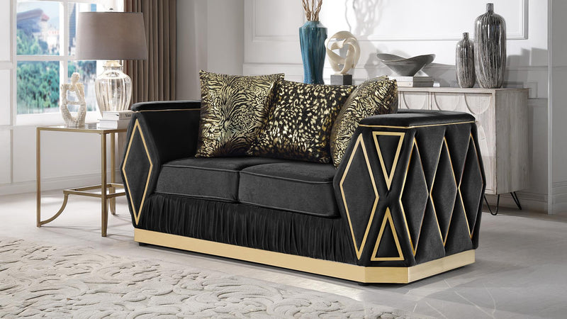 Cavalli Loveseat Black - Cavalli Loveseat Black