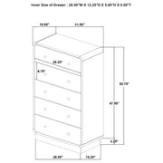 Cavelle 5-drawer Chest of Drawers Black - 223665