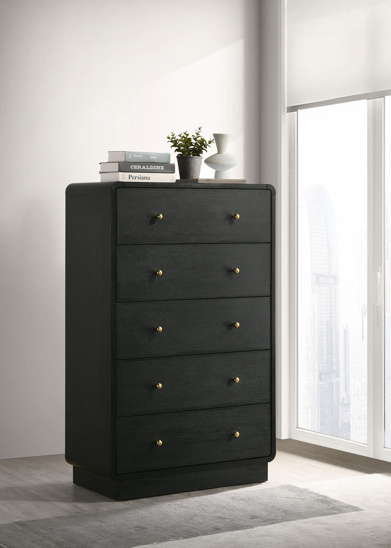 Cavelle 5-drawer Chest of Drawers Black - 223665
