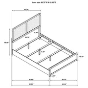 Cavelle 51-inch Upholstered Queen Panel Bed Black - 223661Q