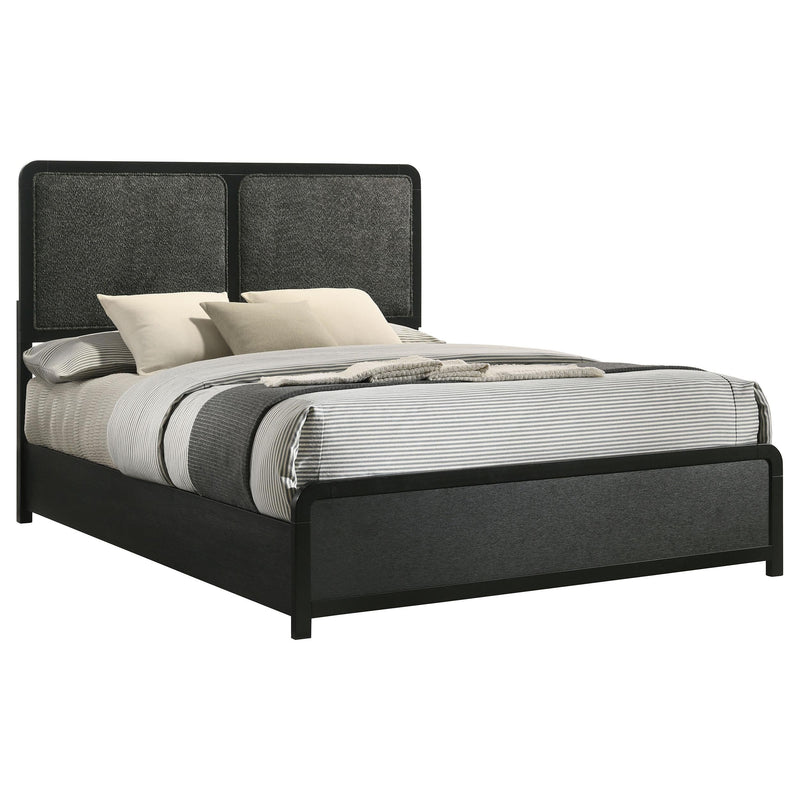 Cavelle 51-inch Upholstered Queen Panel Bed Black - 223661Q
