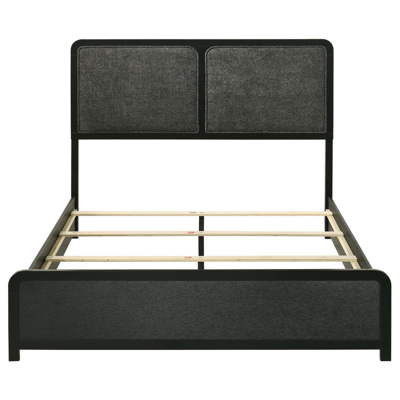 Cavelle 51-inch Upholstered Queen Panel Bed Black - 223661Q