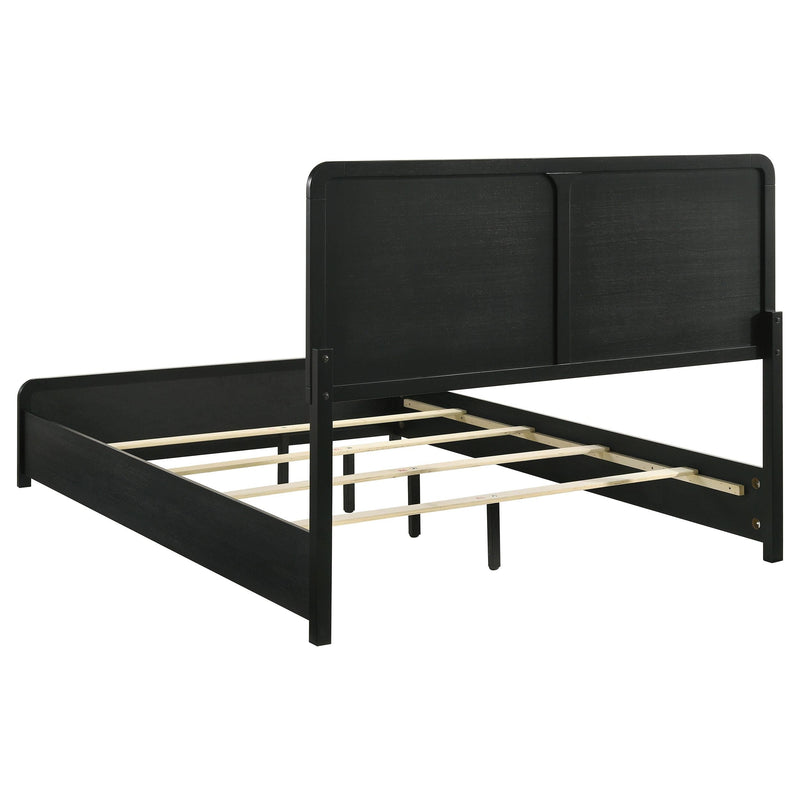 Cavelle 51-inch Upholstered Queen Panel Bed Black - 223661Q