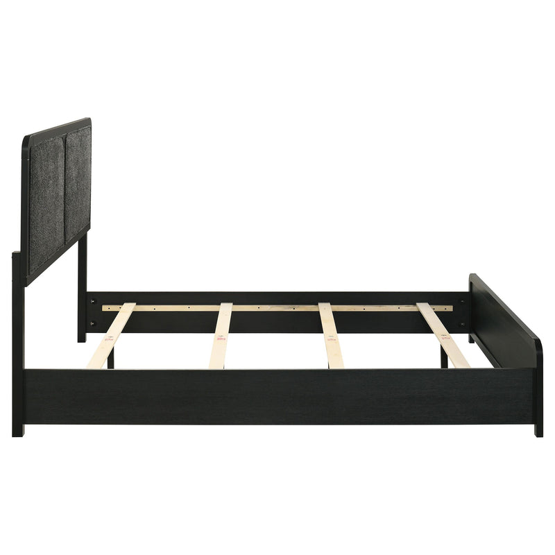 Cavelle 51-inch Upholstered Queen Panel Bed Black - 223661Q