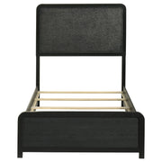 Cavelle 51-inch Upholstered Twin Panel Bed Black - 223661T