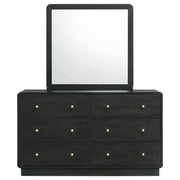 Cavelle 6-drawer Dresser and Mirror Black - 223663M
