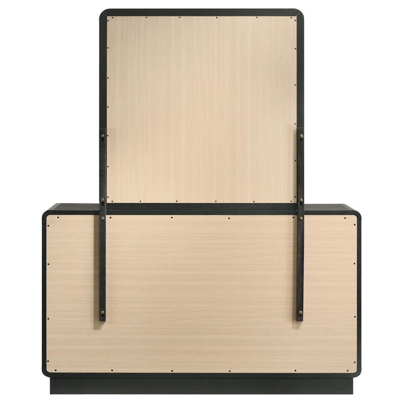Cavelle 6-drawer Dresser and Mirror Black - 223663M